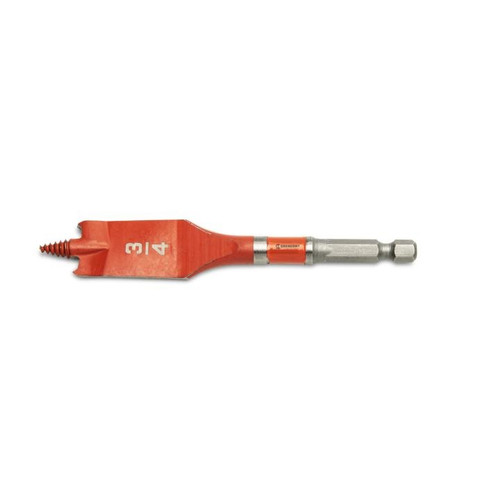 CRESCENT Screw Point Spade Drill Bit, 3/4 in x 4 in