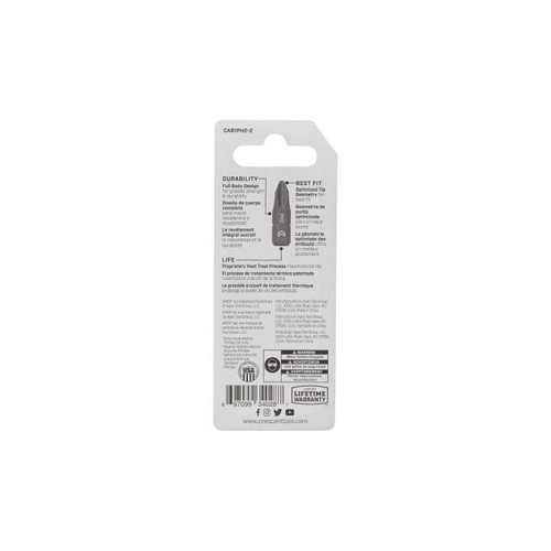CRESCENT Set of 2 Phillips Insert Bit, PH2 x 1 in