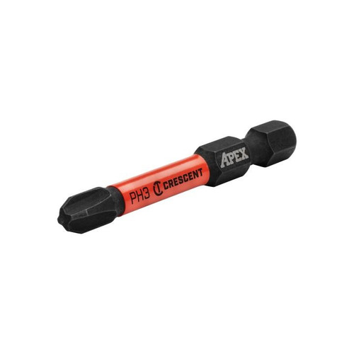 CRESCENT Set of 2 Phillips Vortex Impact Power Bit, PH3 x 2 in