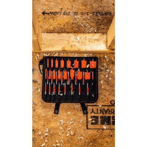 CRESCENT Set of 2 Screw Point Spade Drill Bit, 3/4 in x 6 in