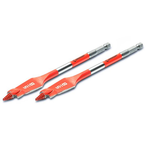 CRESCENT Set of 2 Screw Point Spade Drill Bit, 5/8 in x 6 in