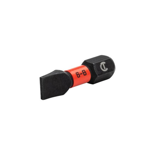 CRESCENT Set of 2 Slotted Vortex Impact Power Bit, 6 - 8 x 1 in