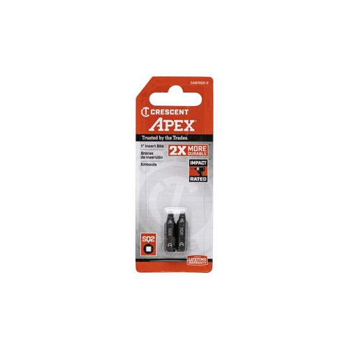 CRESCENT Set of 2 Square Insert Bit, PH2 x 1 in
