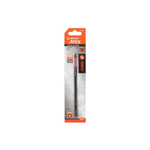 CRESCENT Set of 2 Square Vortex Impact Power Bit, PH2 x 6 in