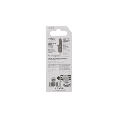 CRESCENT Set of 2 Torx Insert Bit, T25 x 1 in