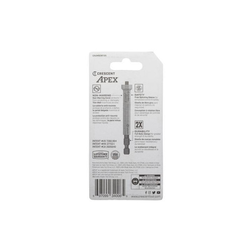 CRESCENT Set of 2 Torx U-Guard Covered Impact Power Bit with Ring Magnet, T25 x 3-1/2 in