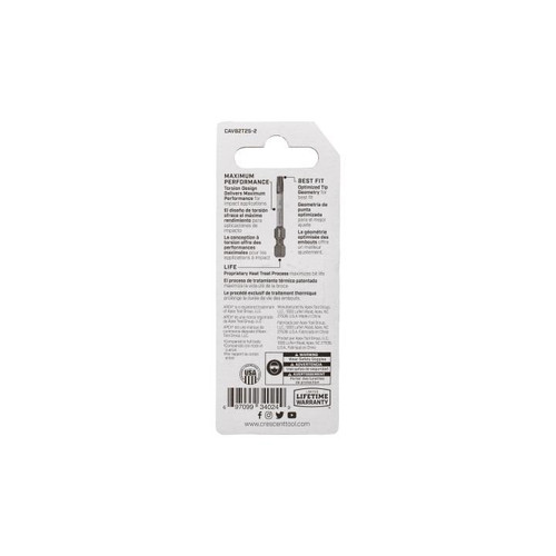 CRESCENT Set of 2 Torx Vortex Impact Power Bit, T25 x 2 in