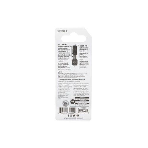 CRESCENT Set of 2 Torx Vortex Impact Power Bit, T30 x 1 in