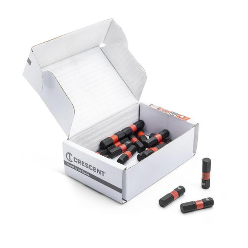 CRESCENT Set of 25 Hex Vortex Impact Power Bit, 1/4 in x 1 in