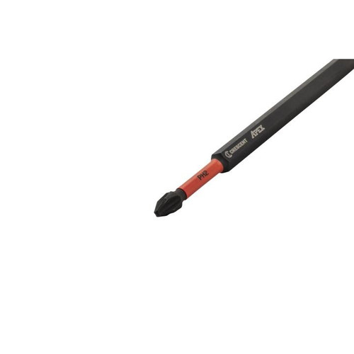 CRESCENT Set of 25 Phillips Vortex Impact Power Bit, PH2 x 6 in