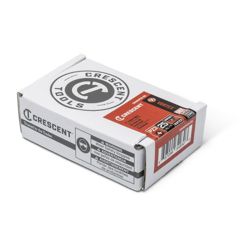 CRESCENT Set of 25 Pozidriv Vortex Insert Power Bit, PH3 x 1 in