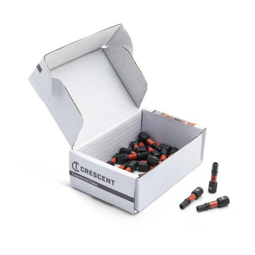 CRESCENT Set of 25 Security Hex Vortex Impact Power Bit, 10 in x 1 in