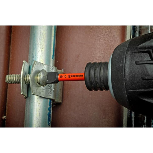 CRESCENT Set of 25 Slotted Vortex Impact Power Bit, 8 - 10 x 2 in