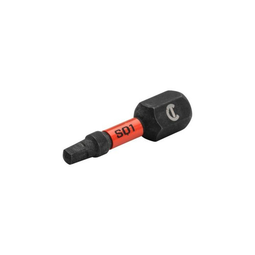 CRESCENT Set of 25 Square Vortex Impact Power Bit, PH1 x 1 in