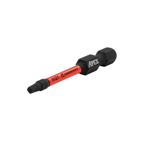 CRESCENT Set of 25 Square Vortex Impact Power Bit, PH1 x 2 in