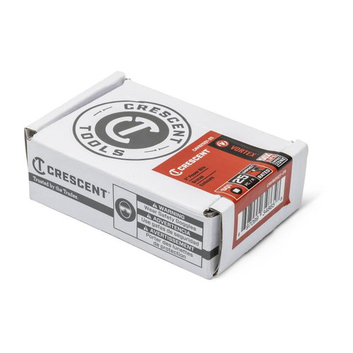 CRESCENT Set of 25 Square Vortex Impact Power Bit, PH1 x 2 in