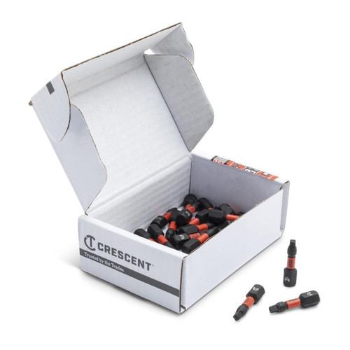 CRESCENT Set of 25 Square Vortex Impact Power Bit, PH2 x 1 in