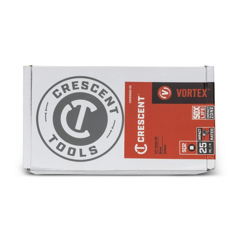 CRESCENT Set of 25 Square Vortex Impact Power Bit, PH2 x 3 in