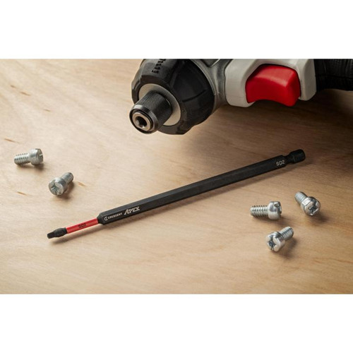 CRESCENT Set of 25 Square Vortex Impact Power Bit, PH2 x 6 in