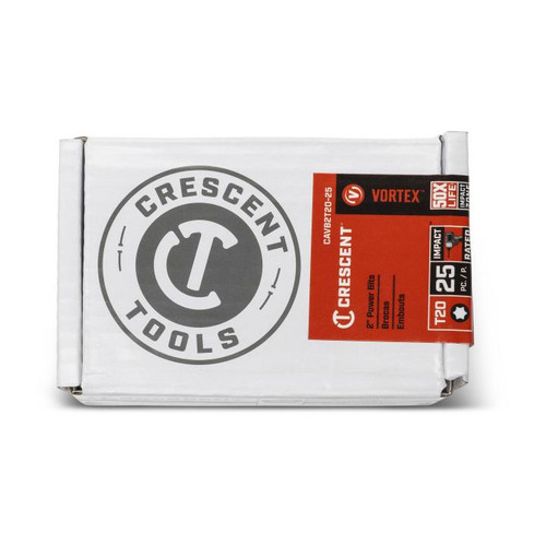 CRESCENT Set of 25 Torx Vortex Impact Power Bit, T20 x 2 in