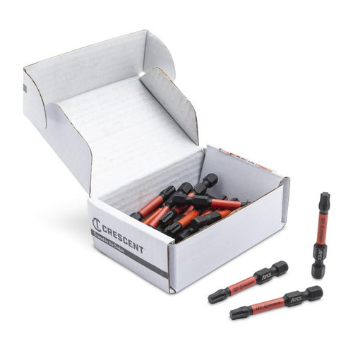 CRESCENT Set of 25 Torx Vortex Impact Power Bit, T27 x 2 in