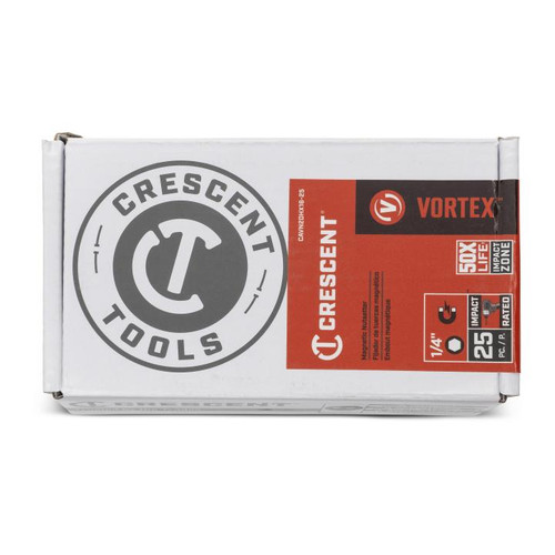 CRESCENT Set of 25 Vortex Magnetic Nutsetter, 1/4 in x 2-1/2 in