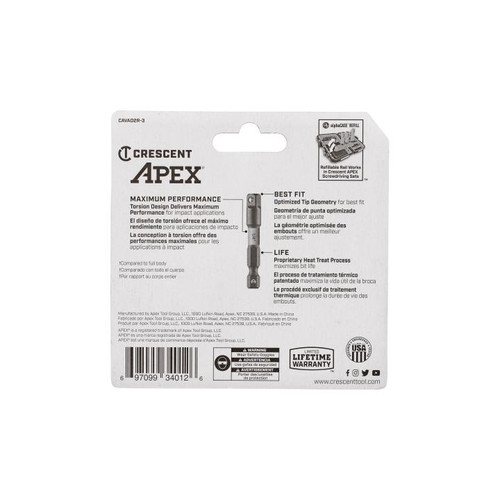 CRESCENT Set of 3 Vortex Impact Socket Adapter
