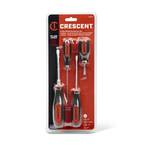 CRESCENT Set of 4 Slotted Dual Material Screwdriver