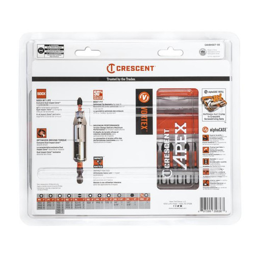 CRESCENT Set of 55 Vortex Bit Holder Fastener