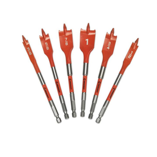CRESCENT Set of 6 Screw Point Paddle Drill Bit