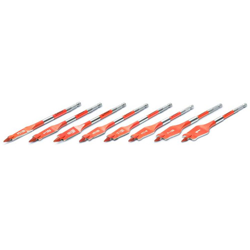 CRESCENT Set of 8 Screw Point Paddle Drill Bit