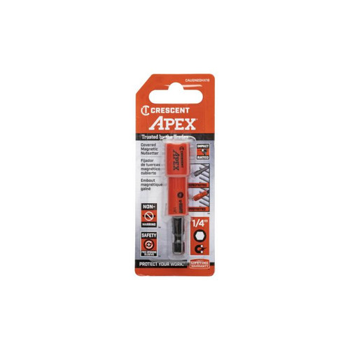 CRESCENT U-Guard Covered Magnetic Nutsetter, 1/4 in