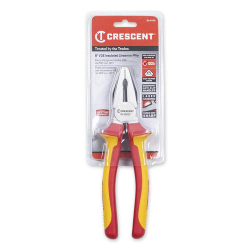 CRESCENT VDE Insulated Lineman's Plier, 8 in