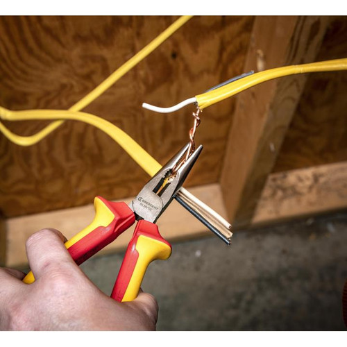 CRESCENT VDE Insulated Long Nose Plier, 6 in