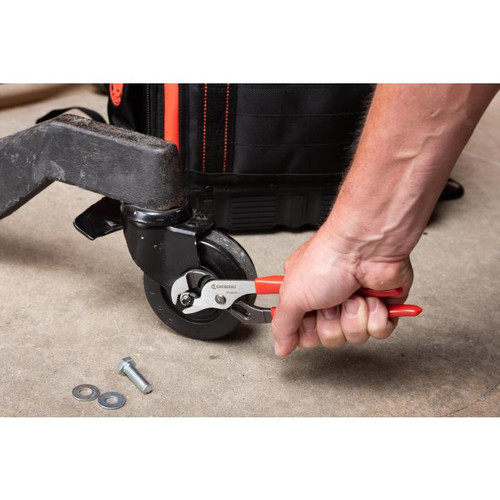 CRESCENT V-Jaw Tounge and Groove Plier with Dipped Handle, 8 in