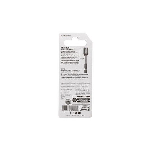 CRESCENT Vortex Magnetic Nutsetter, 1/4 in x 2-1/2 in