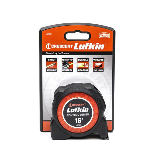 LUFKIN 1-3/16 in x 16 ft Control Series Yellow Clad Tape Measure