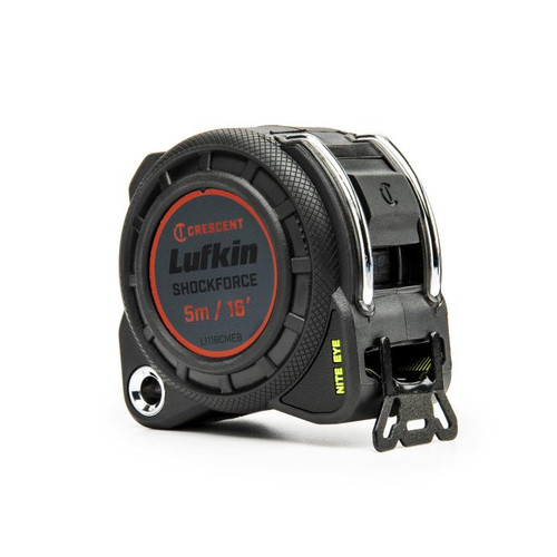 LUFKIN 1-3/16 in x 16 ft Shockforce Nite Eye G1 Dual Sided Tape Measure, 5.8 in