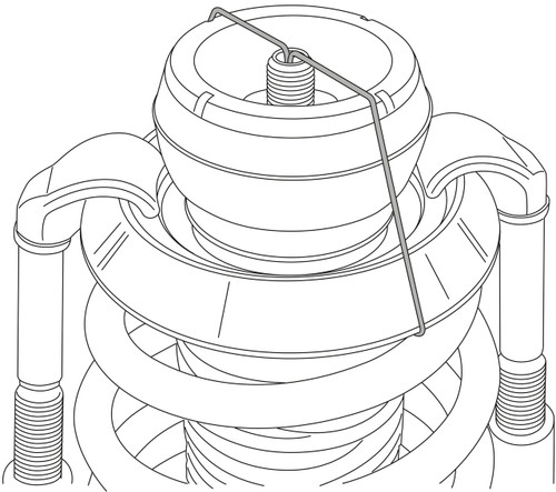 Gedore 2944057 Shock Absorber Holding-Down Clamp, Size 7