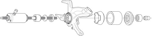 Gedore 2360667 Pull Spindle, Hydraulic, M14