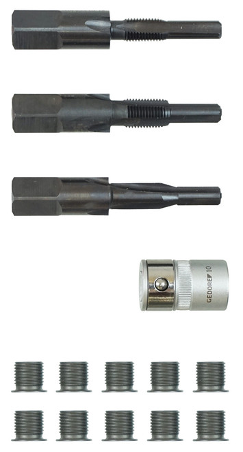 Gedore 2395843 Thread Repair Kit for Glow Plug, Thread M8 x 1