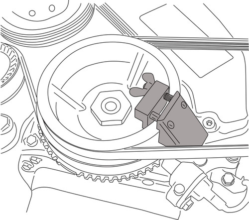 Gedore 2123541 Toolkit for Elastic V-Ribbed Belts, Width 120mm