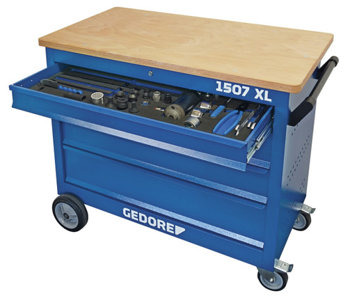 Gedore 3428214 Workshop Trolley, Bearings and Bushings, 4-Drawer