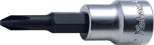 Koken 3/8 in Square Drive Bit Socket, PH3, Length 60mm