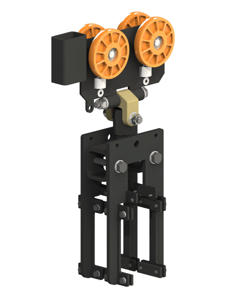 Knight Global Low Profile Rotating End Truck for RAD4110 Rail, Capacity 3000 lbs
