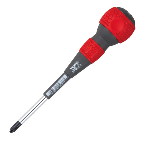 Vessel Tools Ball Grip Screwdriver, PH2 x 75