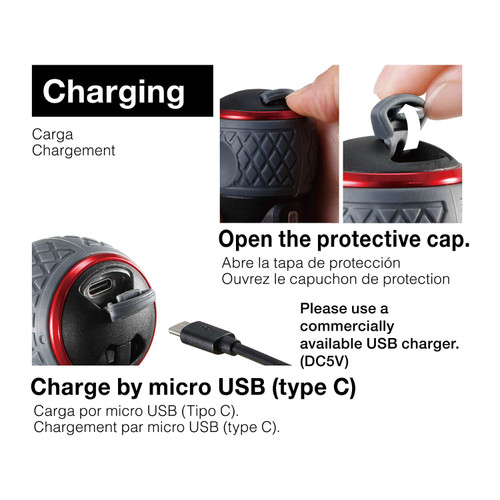 Vessel Tools Rechargeable Ball Grip Screwdriver Plus with 5 Piece Bits