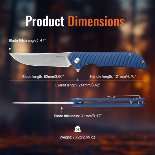 Fenix Ruike Folding Knife, Blade Length 92mm