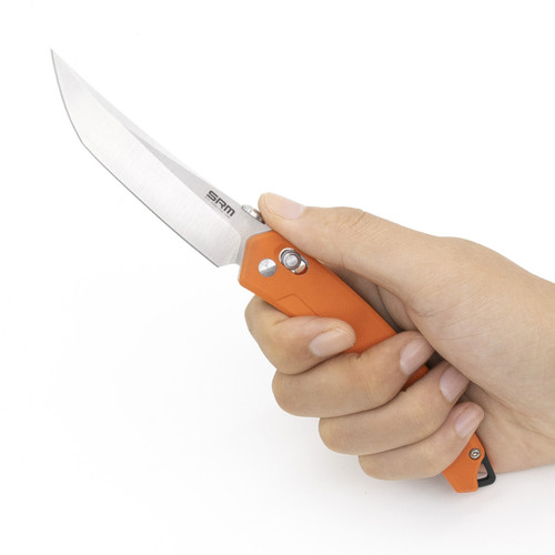 Fenix SRM G10 Orange Ambi Lock Folding Knife with Satin Blade