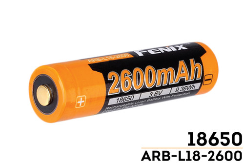 Fenix 18650 Rechargeable Battery, 2600mAh